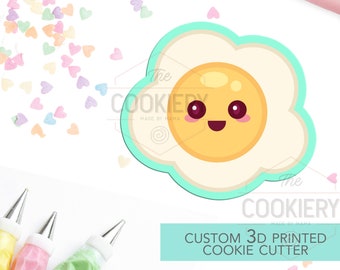 Sunny Side Up Egg Cookie Cutter - Breakfast Food Cookie Cutter -  3D Printed Cookie Cutter - TCK22139
