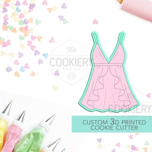 Ruffled Lingerie Cookie Cutter - Bachelorette Party Cookie Cutter  - 3D Printed Cookie Cutter - TCK26110