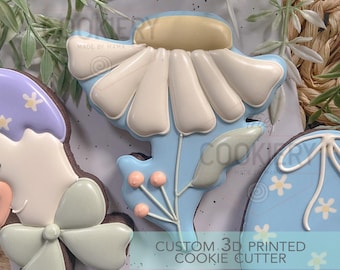 Madeliefjesbloem koekjesvorm, tuinieren koekjesvorm - 3D-geprinte koekjesvorm - TCK49130