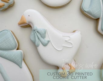 Silly Goose with Bow -  Goose Birthday Cookie Cutter -   3D Printed Cookie Cutter - TCK34218