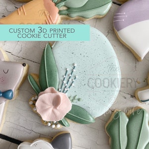 Floral Egg Cookie Cutter - Easter Cookie Cutter -  3D Printed Cookie Cutter - TCK85189