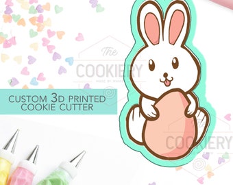 Easter Bunny with Easter Egg 3D Printed Cookie Cutter - TCK12103