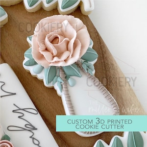 Floral Rattle Cookie Cutter - Floral Baby Shower Cookie Cutter - 3D Geprinte Cookie Cutter - TCK49140