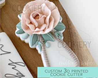 Floral Rattle Cookie Cutter -  Floral Baby Shower Cookie Cutter -   3D Printed Cookie Cutter - TCK49140