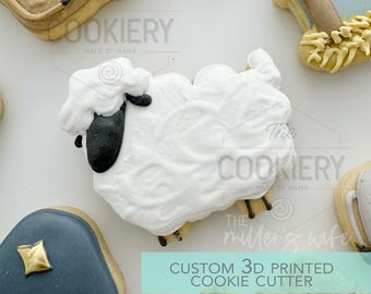 Koekjesvorm schaap lam kerststal - kerstkoekjesvorm - 3D-geprinte koekjesvorm - TCK87258