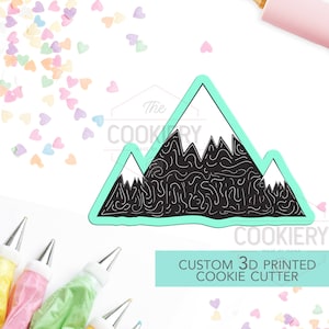 Mountain Cookie Cutter - Camping Cookie Cutter - Mountain View  Cookie Cutter - 3D Printed Cookie Cutter - TCK48119