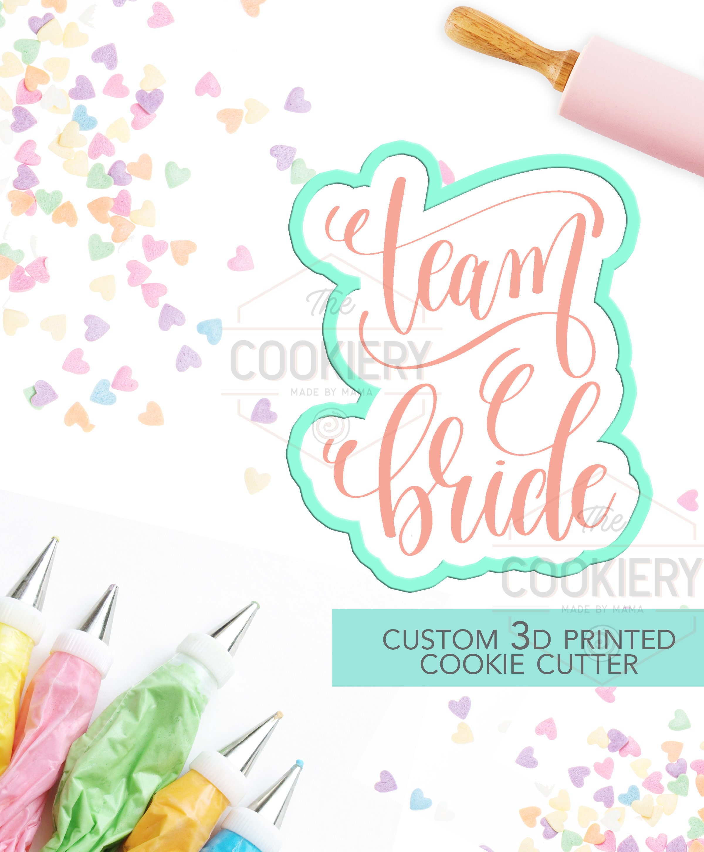 Team Bride Cookie Cutter Bridal Shower Cookie Engagement Etsy