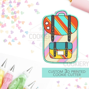School Backpack Cookie Cutter  - Back to School Cookie Cutter - Rucksack cutter - 3D Printed Cookie Cutter - TCK52117