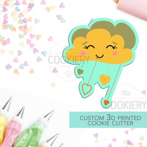 Cute Rain Cloud Cookie Cutter - Fall Rain - Baby Shower - 3D Printed Cookie Cutter - TCK58127