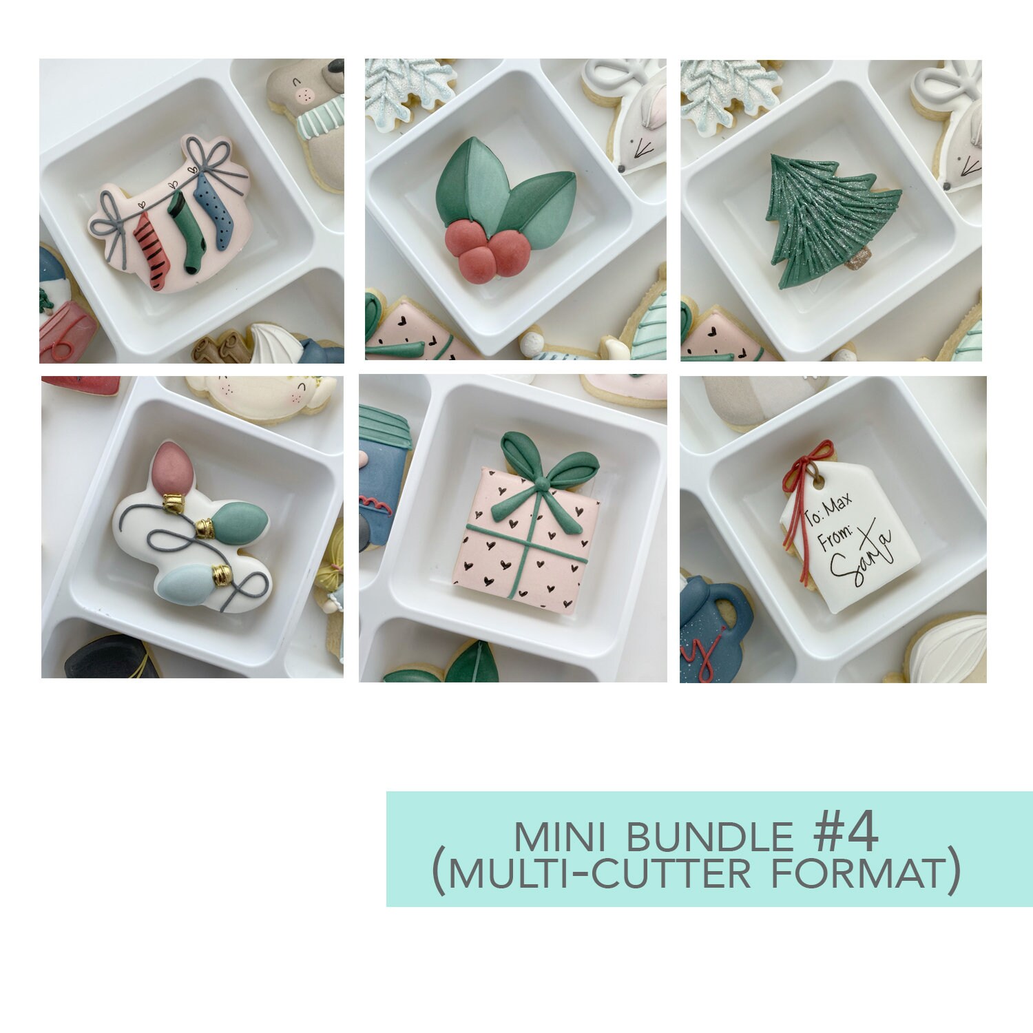 8 Stampi Per Biscotti Di Natale 3D – Formine Pressabili Per Biscotti, Fondente E Dolci - 3