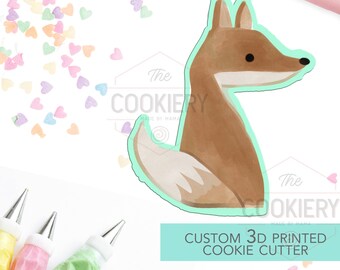 Skinny Fox Cookie Cutter - Baby Fuchs Cutter - Waldtiere - Holzfäller Cookie - 3D Gedruckt Cookie Cutter - TCK28127
