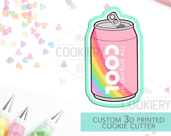 Soda Can Cookie Cutter - Soda Cookie Cutter  - 3D Printed Cookie Cutter - TCK22115