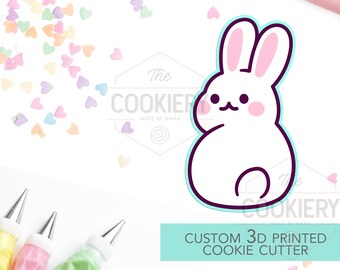 Bunny Behind, Bunny Butt, Bunny Tail Easter Bunny 3D Printed Cookie Cutter - TCK12156