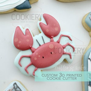Crab Cookie Cutter -  Under the Sea, Nautical Summer Cookie Cutter -   3D Printed Cookie Cutter - TCK29133
