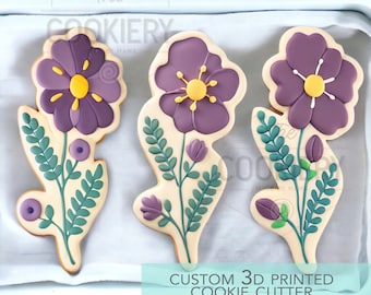 Tall Skinny Violet - Garden Cookie Cutter -   Spring Cookie Cutter - 3D Printed Cookie Cutter - TCK89177