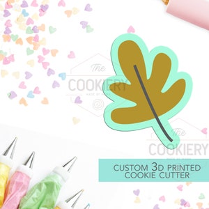 Handgetekende Leaf Cookie Cutter - Leaf Cookie Cutter - 3D Geprinte Cookie Cutter - TCK48136