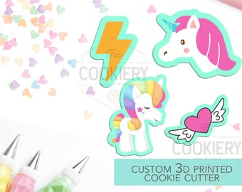 Mini Unicorn Cookie Cutter Set - Mini Cookie Cutters - 3D Printed Cookie Cutter - TCK21103 - Set of 4