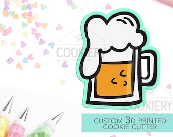 Beer Stein - Mug of Beer -  Beer Cheers - Beer Mug Cookie Cutter - St Patrick's Day Cookie Cutter - 3D Printed Cookie Cutter - TCK38102