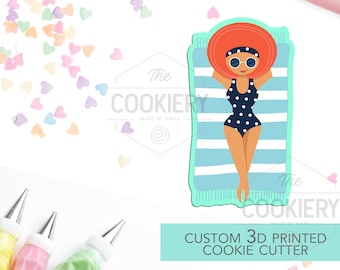 Sunbather Cookie Cutter - Bikini Cookie Cutter - Beach Summer Cookie Cutter - 3D Printed Cookie Cutter - TCK72116