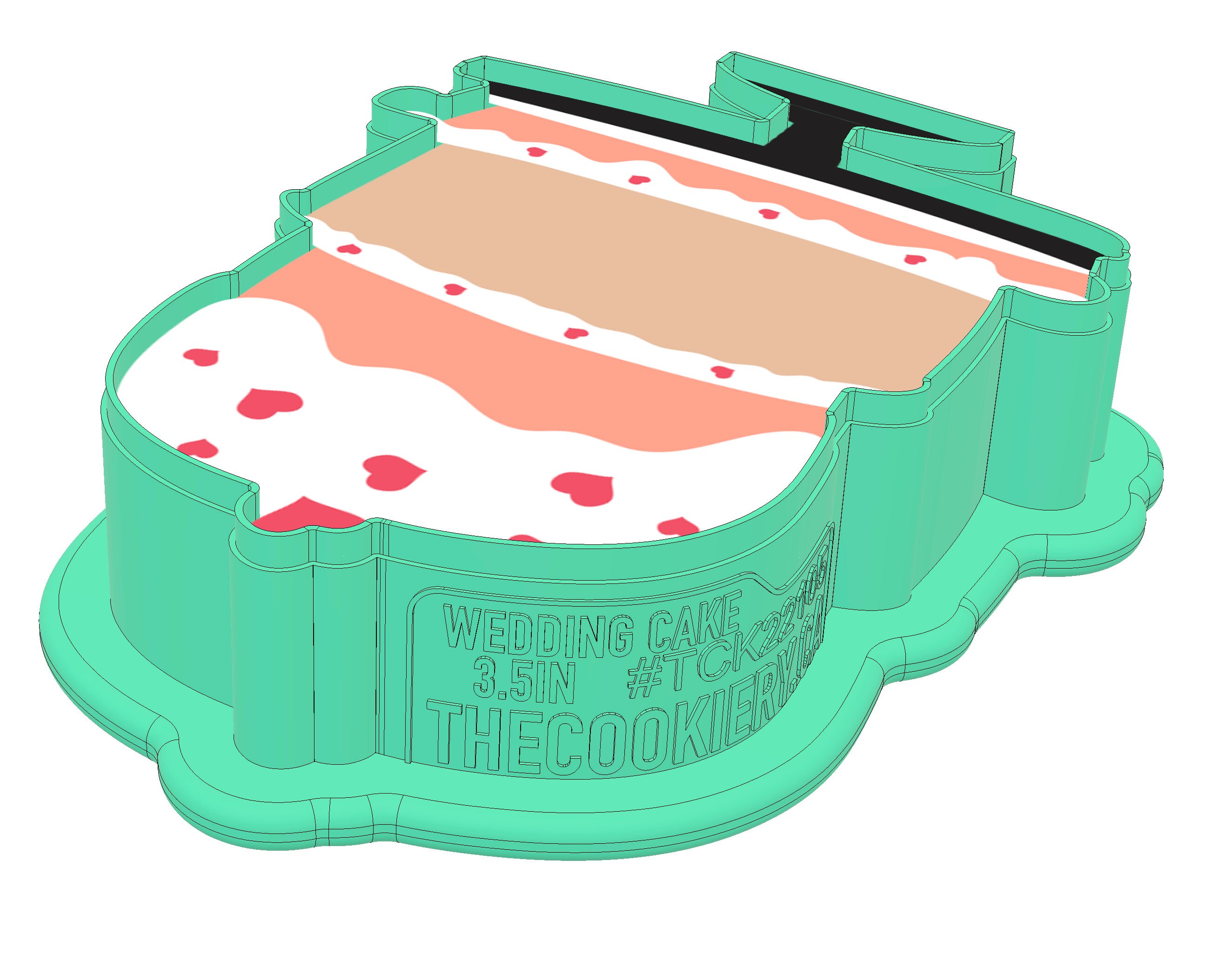 Tiered Cake Cookie Cutter Wedding Cake Cookie Cutter Cake Etsy