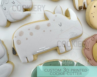 Rhino Cookie Cutter - Safari Animals Cookie Cutter -  3D Printed Cookie Cutter - TCK89190