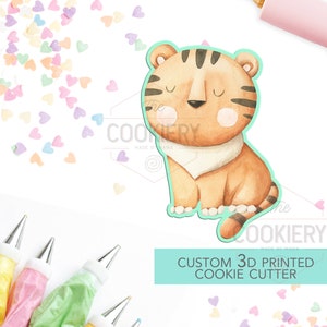 Tiger Cookie Cutter - Jungle Safari Cookie Cutter - 3D Printed Cookie Cutter - TCK34186
