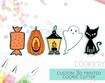 Halloween-koekjes uitsteekvormpjes set - Halloween-koekjes uitsteker - 3D-geprinte koekjesvorm - TCK63112