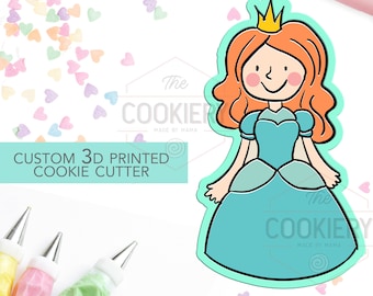 Princess Cookie Cutter - Fairytale Princess - Bride Cookie  - 3D Printed Cookie Cutter - TCK18104