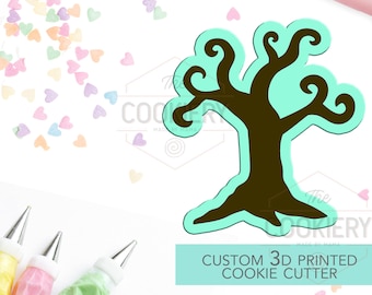 Tagliabiscotti a forma di albero infestato - Tagliabiscotti di Halloween - Tagliabiscotti stampato in 3D - TCK62110