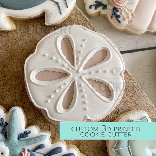 Sand Dollar Cookie Cutter -  Under the Sea Cookie Cutter -   3D Printed Cookie Cutter - TCK88158