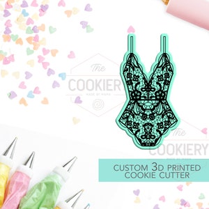 Bodysuit Lingerie Cookie Cutter - Bachelorette Party Cookie Cutter  - 3D Printed Cookie Cutter - TCK26113