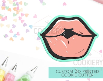 Lips Cookie Cutter -  Kiss Lips Valentine's Day Cookie Cutter - 3D Printed Cookie Cutter - TCK44104