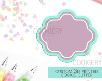 Classic Plaque Cookie Cutter -  Cookie Cutter Plaque - 3D Printed Cookie Cutter - TCK36154