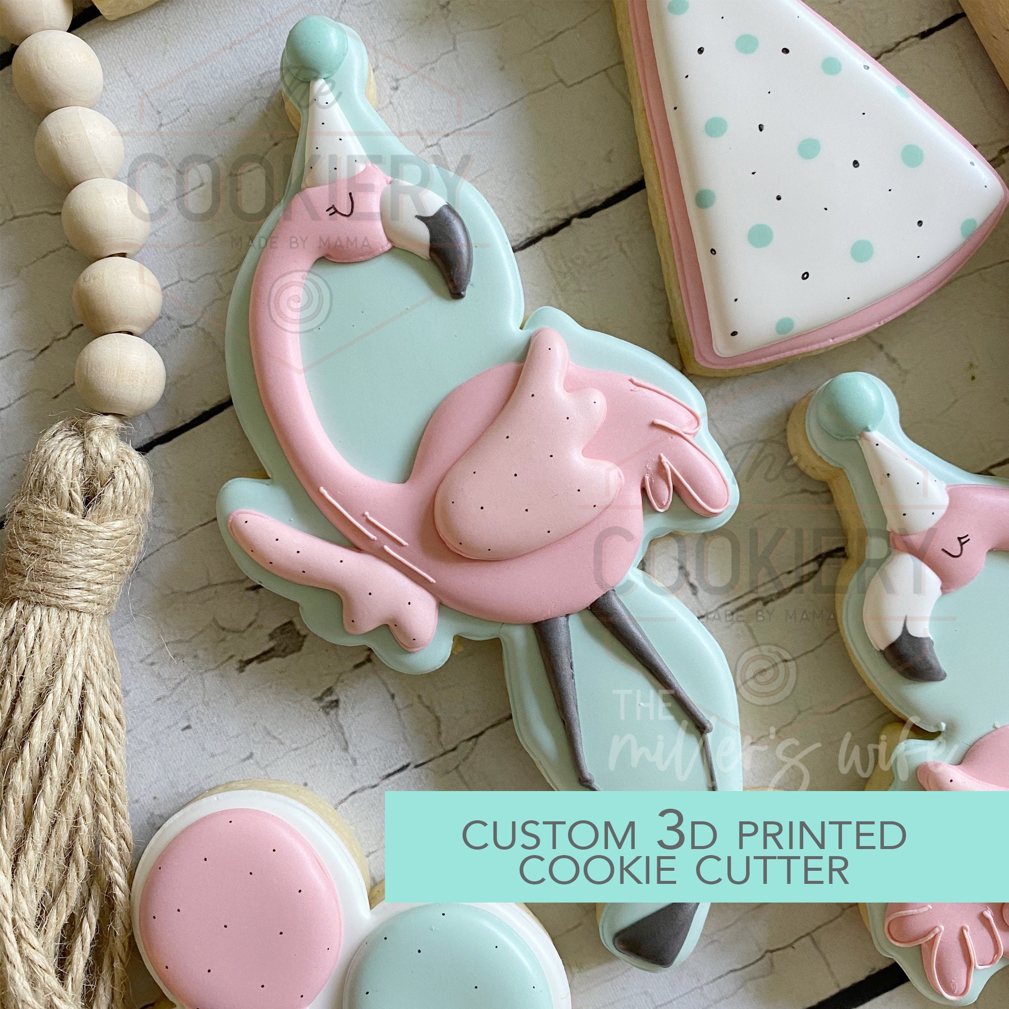 Tall Skinny Party Flamingo Cookie Cutter Birthday Cookie - Etsy