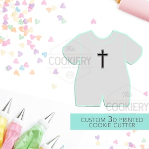Baptism Outfit Cookie Cutter, Christening Outfit Cutter, Candle Cookie Cutter- 3D Printed Cookie Cutter - TCK54114