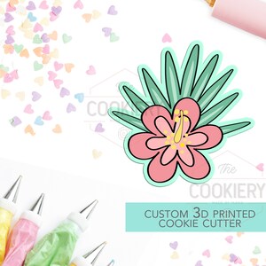 Tropical Flower Cookie Cutter - Summer Cookie Cutter  -  3D Printed Cookie Cutter - TCK29101