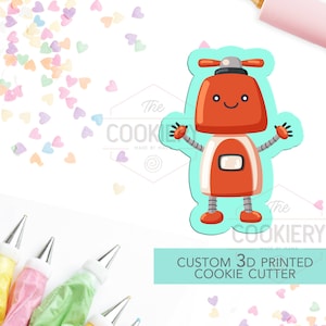 Robot Cookie Cutter - Cute Robot Cutter -  3D Printed Cookie Cutter - TCK81104
