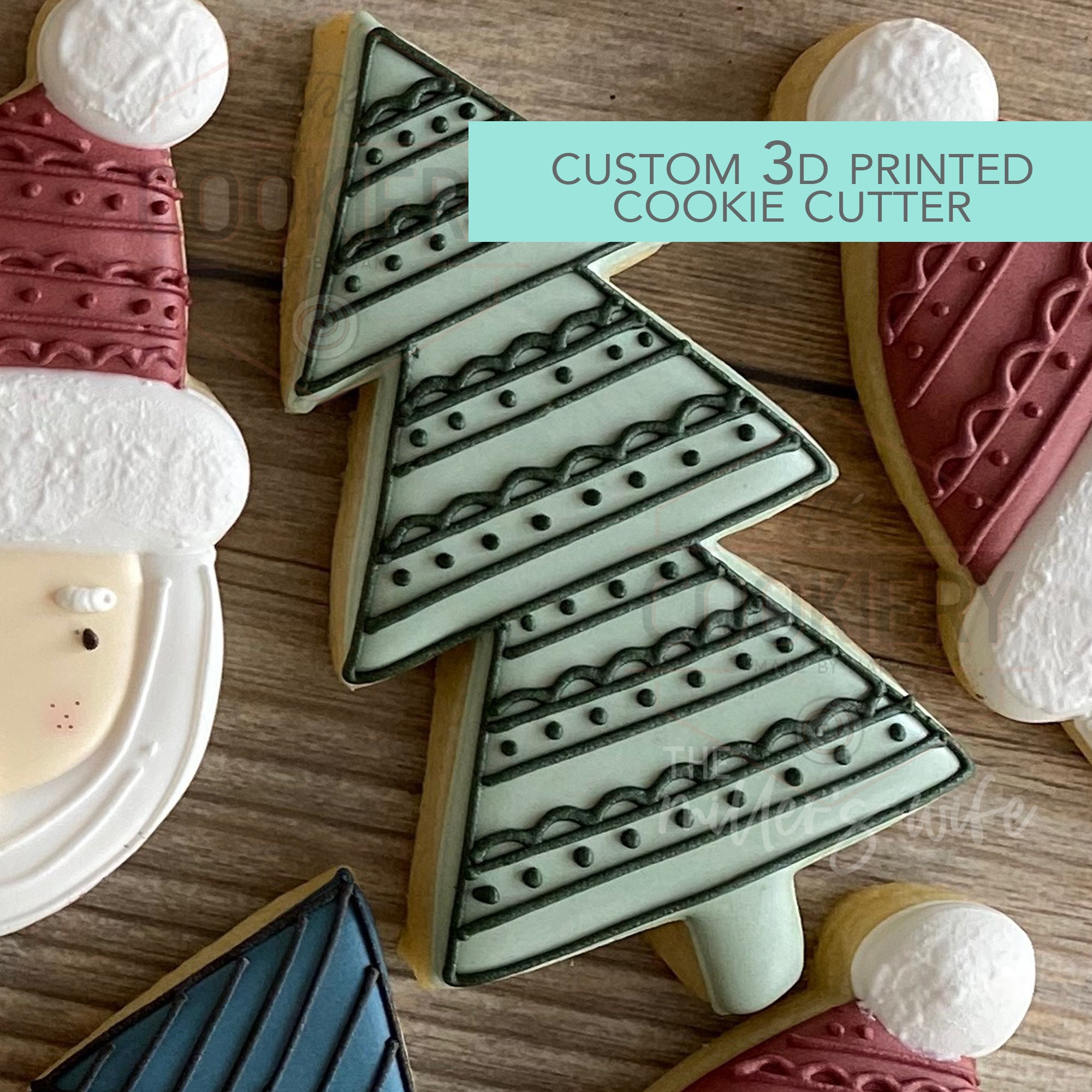 Skinny Christmas Tree - Christmas Cookie Cutter   - 3D Printed Cookie Cutter - TCK88286