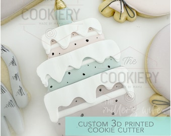 Layered Birthday Cake Cookie Cutter, Gardening Cookie Cutter - 3D Printed Cookie Cutter - TCK68114