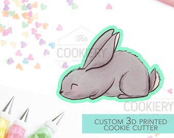 Sniffing Bunny Cookie Cutter, Easter Bunny Cutter, 3D Printed Cookie Cutter - TCK13188