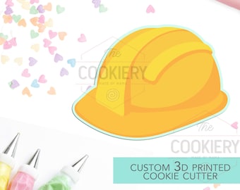 Hard Hat  Cookie Cutter, Construction Cookie Cutter, Automobile Cookie Cutter- 3D Printed Cookie Cutter - TCK27115
