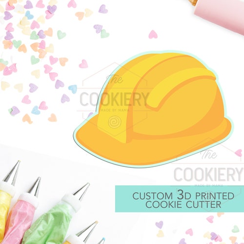 Safety Hard Hat Cookie Cutter Construction Theme Birthday Etsy