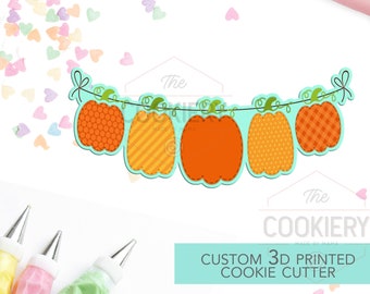 Pumpkin Garland Cookie Cutter - Pumpkin Autumn Cutter - Truck Cookie Cutter - 3D Printed Cookie Cutter - TCK86104