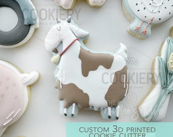 Cortador de galletas con forma de cabra - Tema de mercado agrícola - Cortador de galletas impreso en 3D - TCK42118