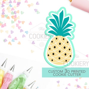 Pineapple Cookie Cutter - Tropical Summer Cookie Cutter - 3D Printed Cookie Cutter - TCK22124
