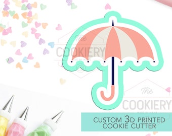 Umbrella Cookie Cutter, Rain Umbrella Cookie Cutter - 3D Printed Cookie Cutter - TCK58115