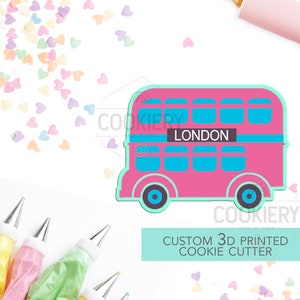 Double Decker Bus Cookie Cutter - London Bus - London Cookie Cutters - 3D Printed Cookie Cutter - TCK74101