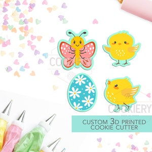 Assorted Easter Mini Cookie Cutter Set - Mini Cookie Cutters - 3D Printed Cookie Cutter - TCK12143 - Set of 4