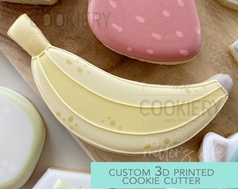 Cortador de galletas con forma de plátano - Cortador de galletas de verano tropical - Cortador de galletas impreso en 3D - TCK25115