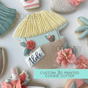 Tiki Bar Cookie Cutter -  Summer Cookie Cutter -   3D Printed Cookie Cutter - TCK29120